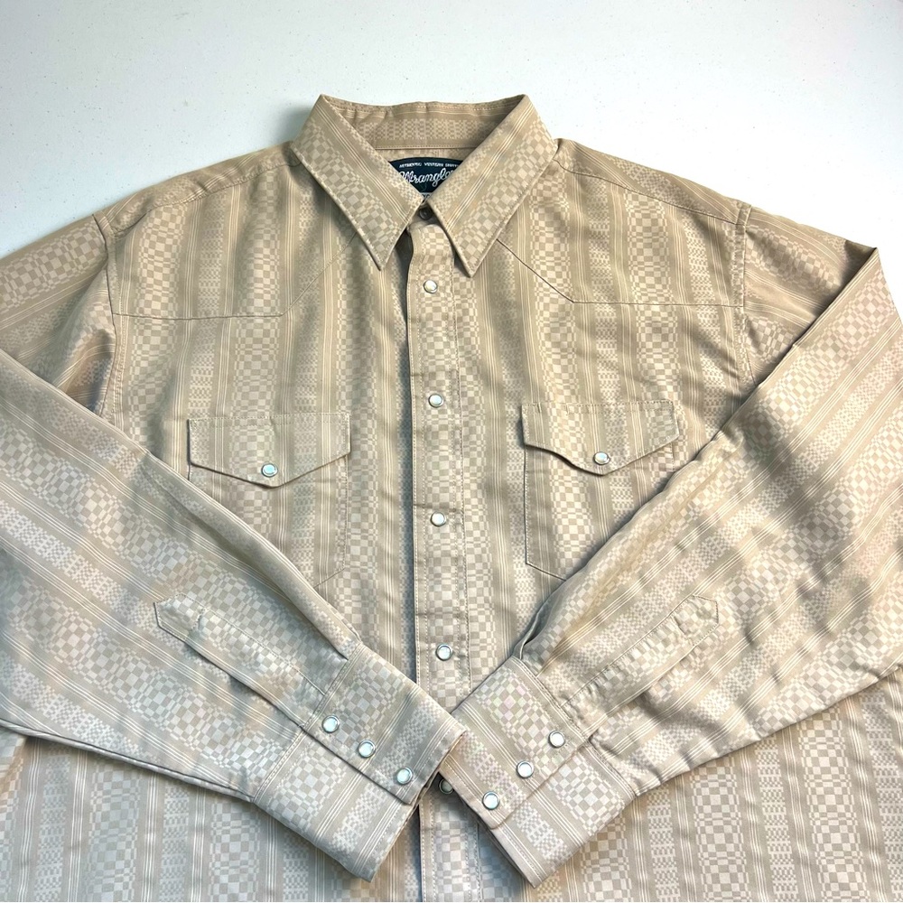 Vintage Wrangler Western Pearl Snap Button Front Mens XL Shirt